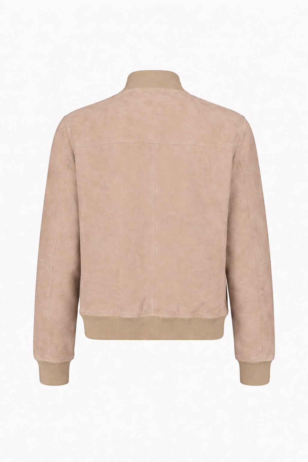 Luxe Geitensuède Bomberjas – Tijdloze Elegantie in Beige/Stone