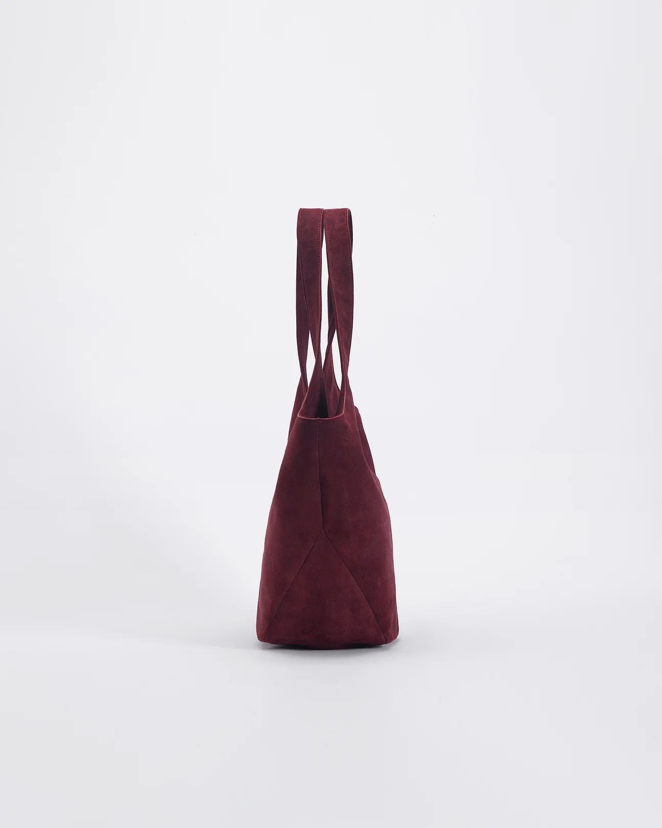 Suede Carry-All Bag Burgundy