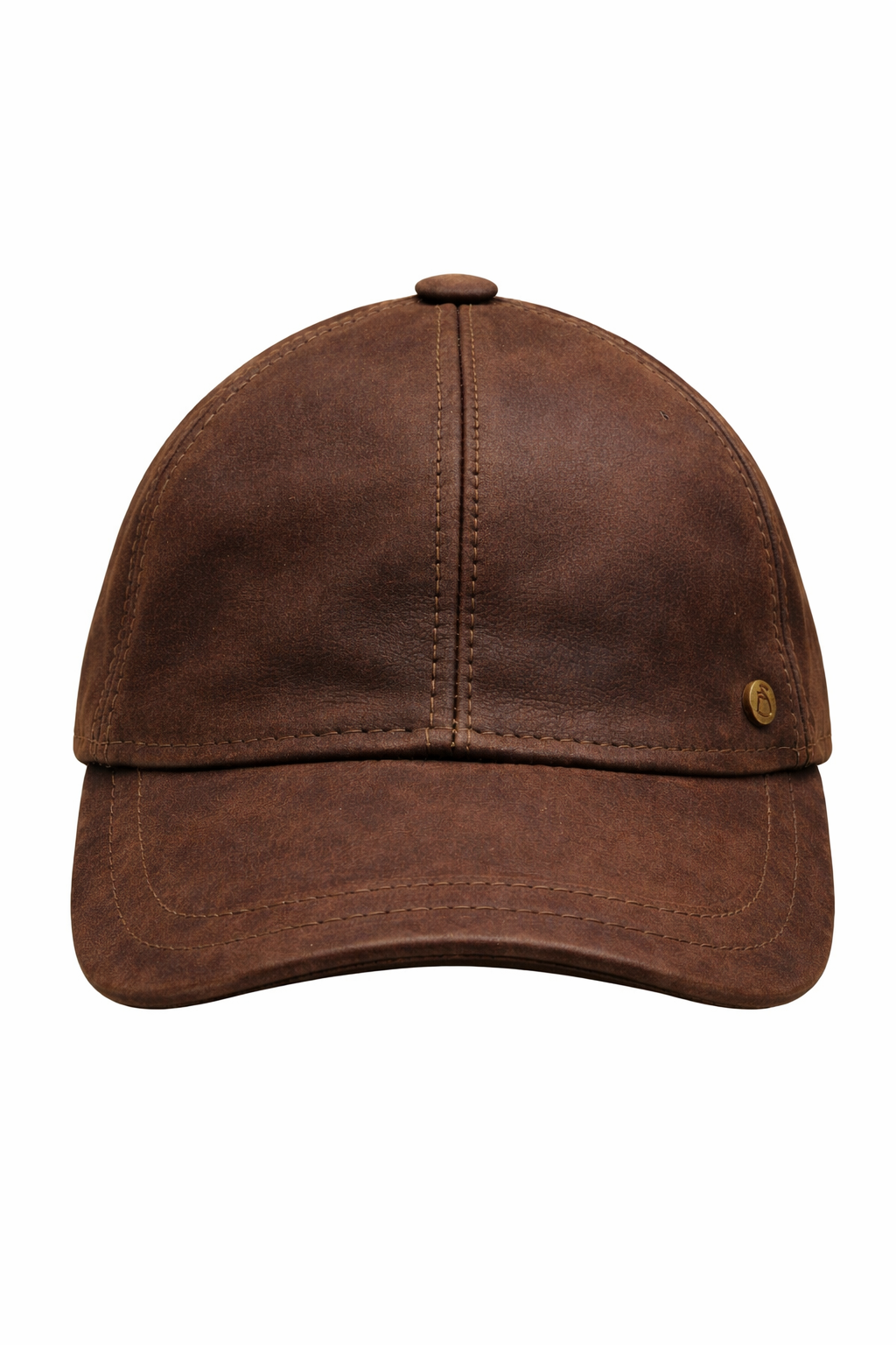 Lederen Baseball Cap – Handmade in Italy - Bruin