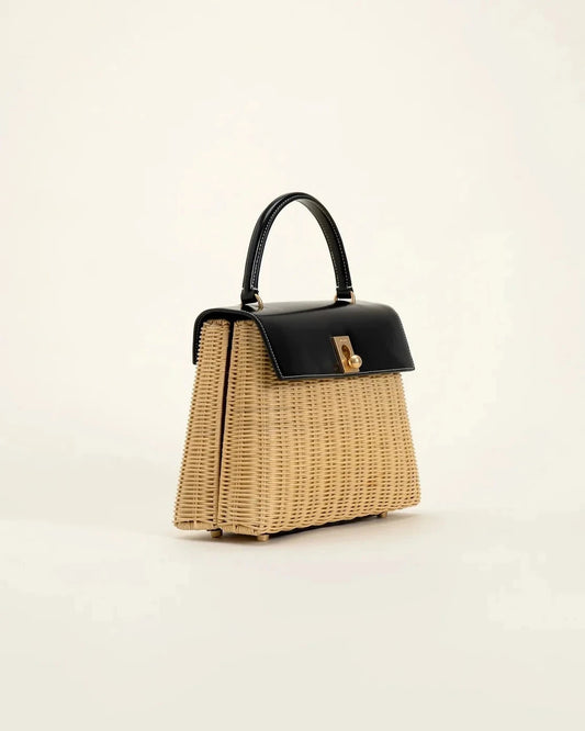 Marie 28 Haute Rattan – Black in Box Calf