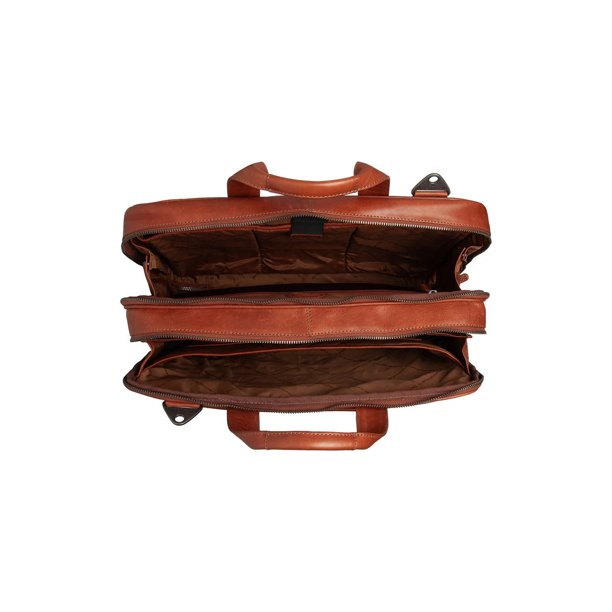 Leather Laptop Bag Iseo in Cognac