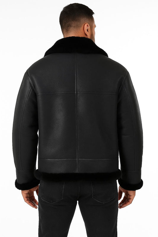 Mouton Shearling - Bombardier in Zwart