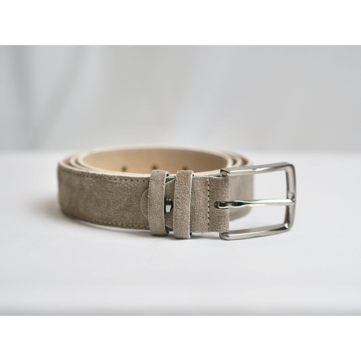 Suede leather belt