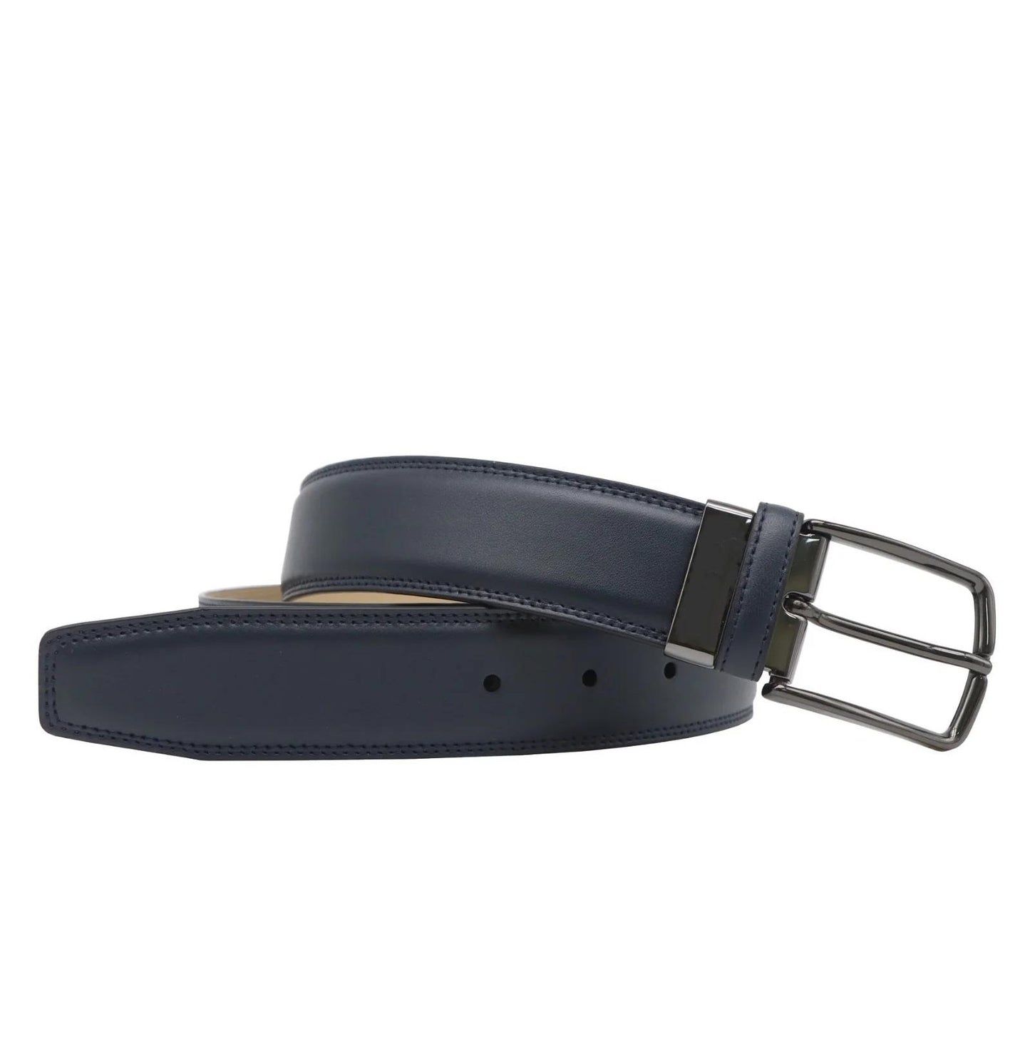 Bovine Leder 35mm Riem in Navy - Full Grained Leather
