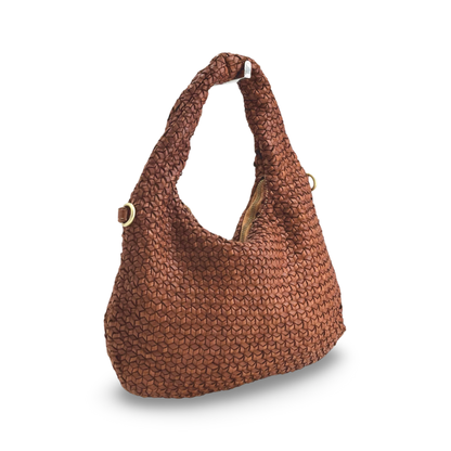 Italiaans Kalfsleer Handtas - Chloe - Cognac