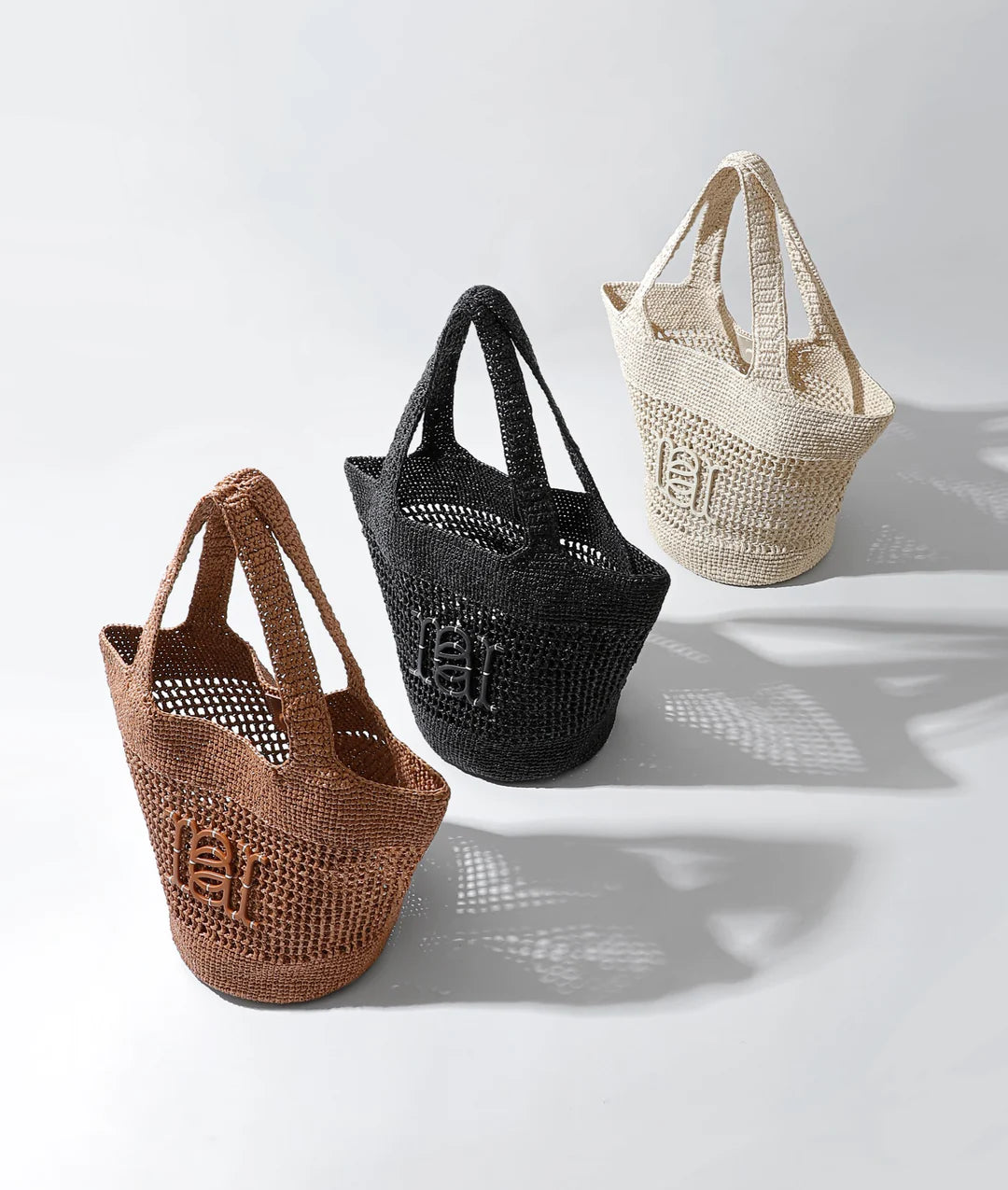 Palma Raffia Tote – Zwart