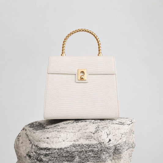 1960 Twist Knot Handle Bag – Tijdloze elegantie met een vintage toets