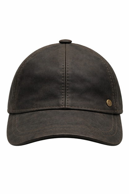 Lederen Baseball Cap – Handmade in Italy - Zwart