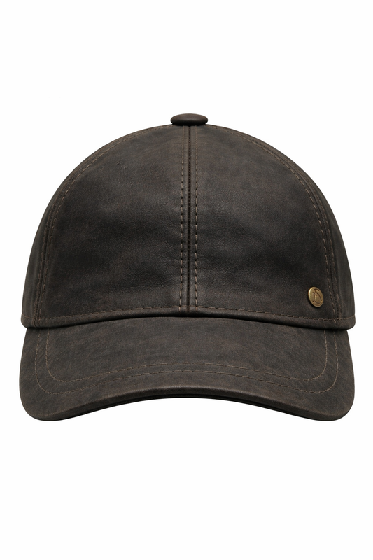 Lederen Baseball Cap – Handmade in Italy - Zwart
