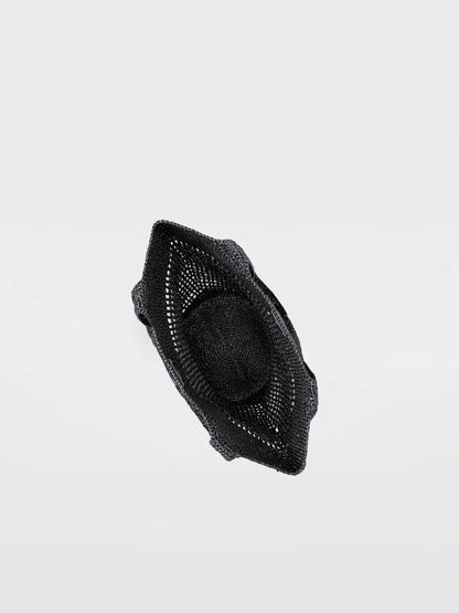 Palma Raffia Tote – Zwart