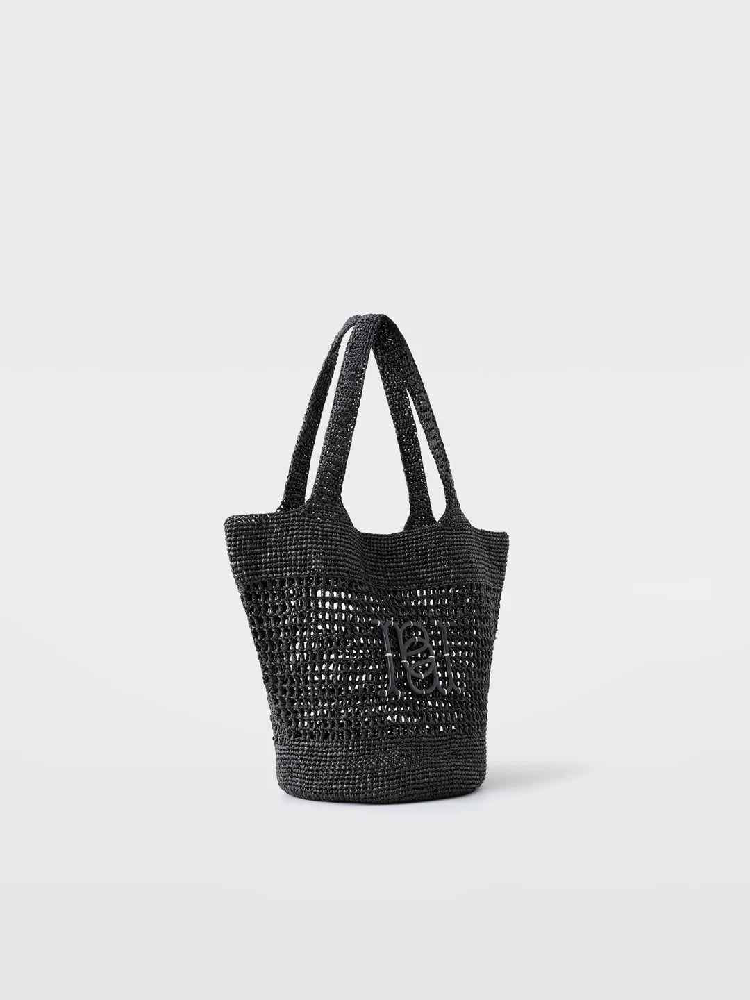 Palma Raffia Tote – Zwart