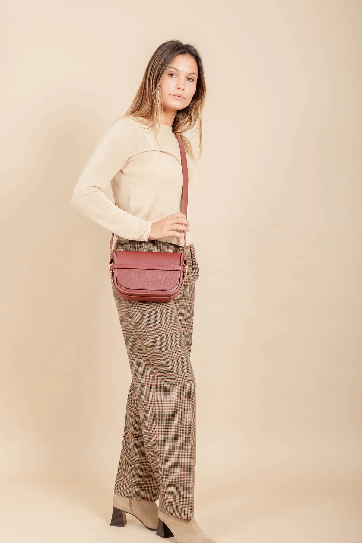 Sara - Carmin - Crossbody Tas