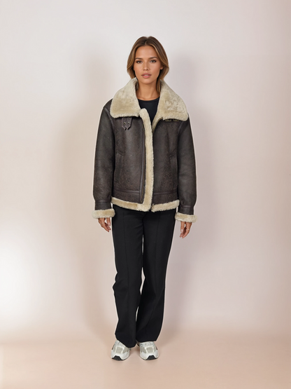 Mouton Shearling Nappa Lamp - Donkerbruin