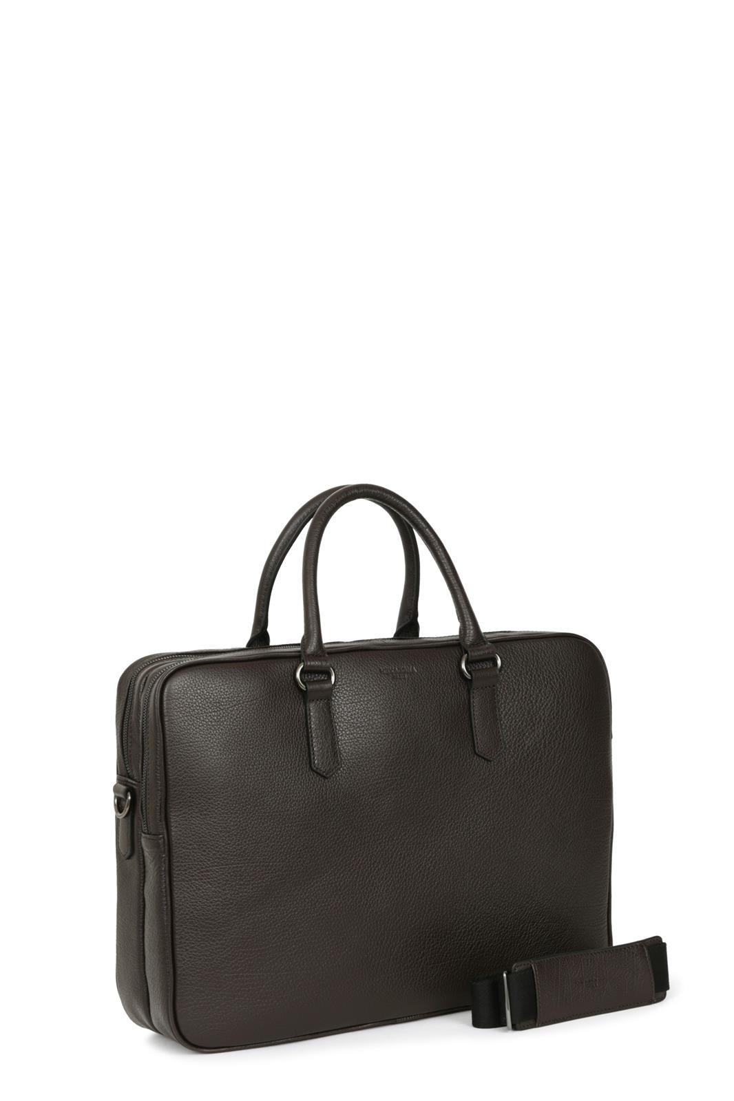 Business / Document Bag 15” & A4 – Full-grain Leather - Brown
