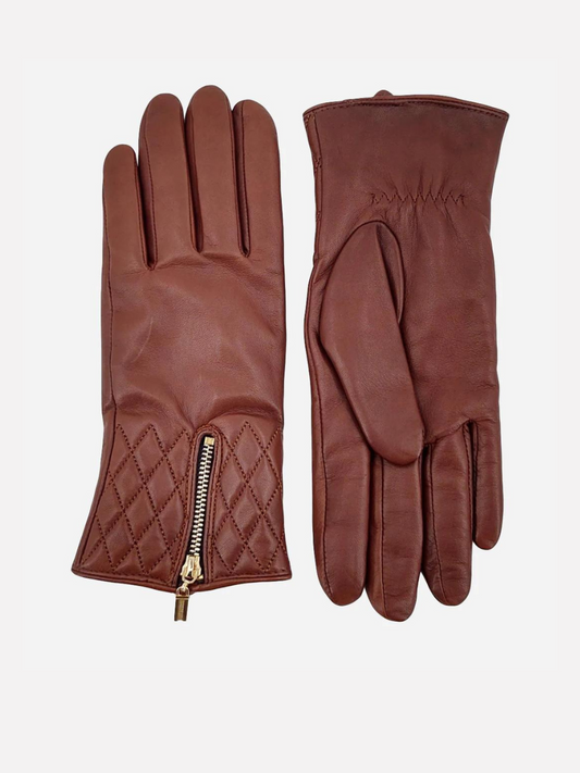 Lederen Handschoenen met Rits.