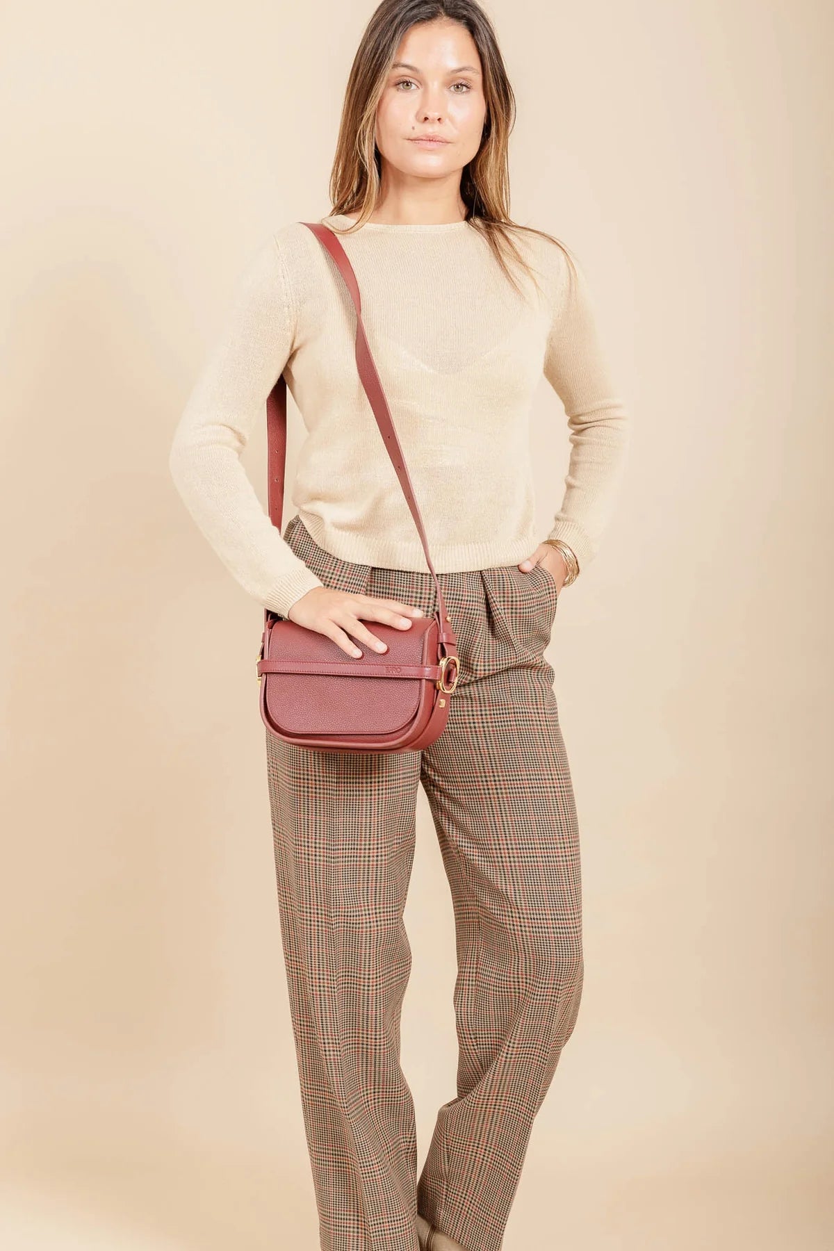 Sara - Carmin - Crossbody Tas