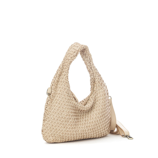 Italiaans Kalfsleer Handtas - Chloe - Beige