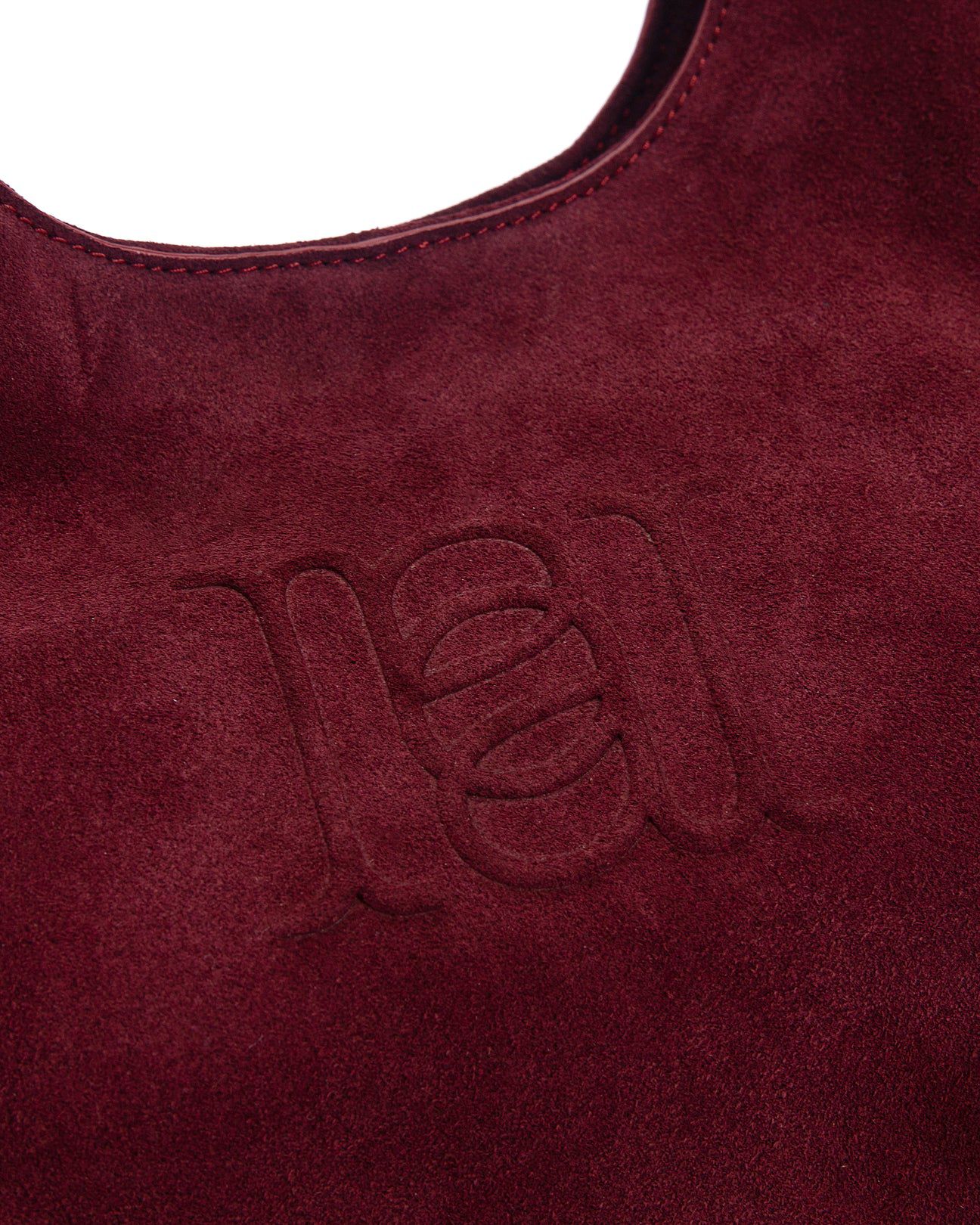 Suede Carry-All Bag Burgundy