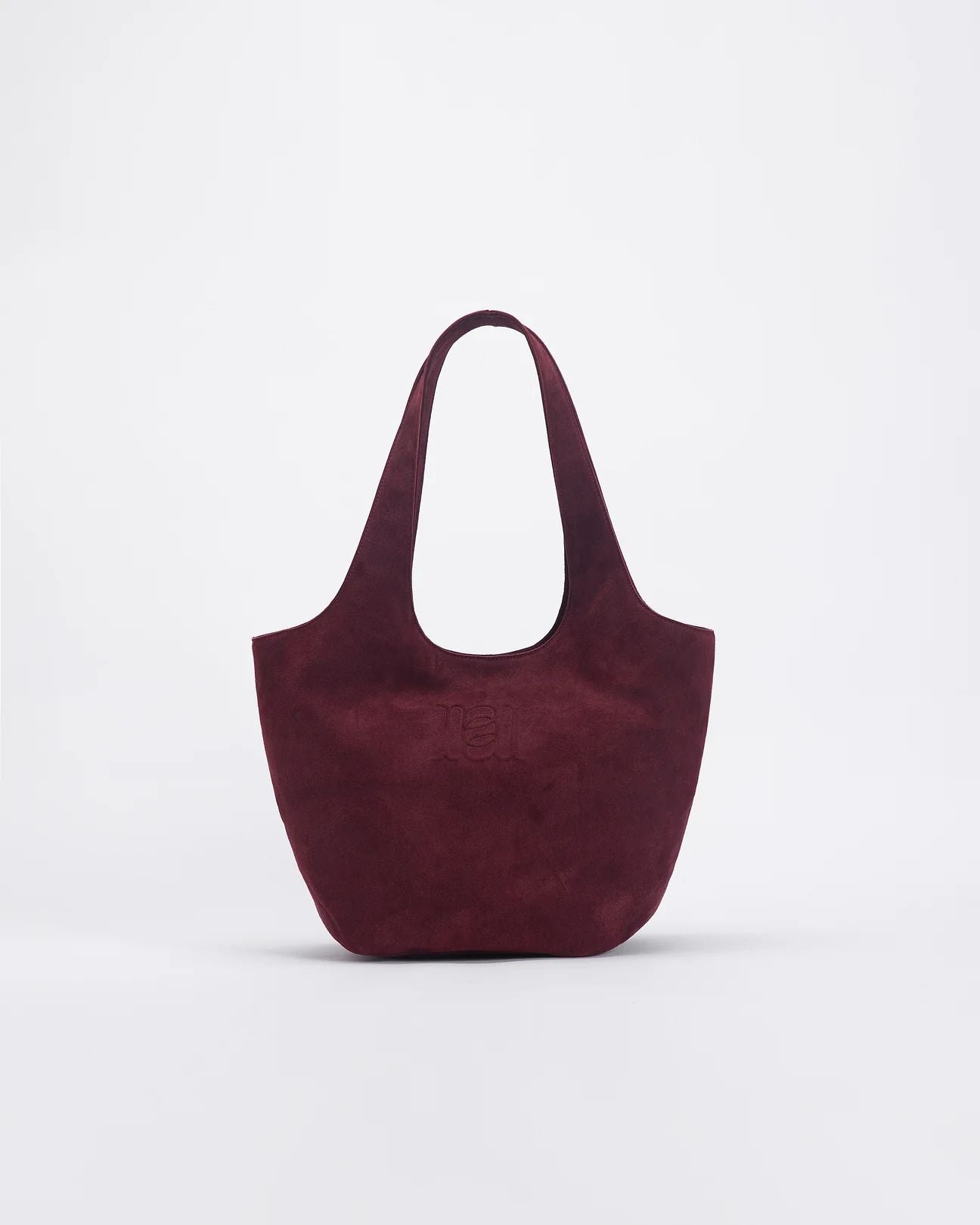 Suede Carry-All Bag Burgundy