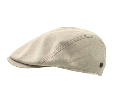 Linen Flat Cap – Handmade in Italy - Beige