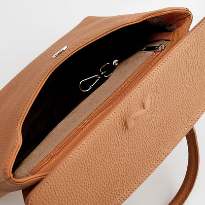 Nathan-Baume Handbag - Clarita in Setter (Dark Cognac)
