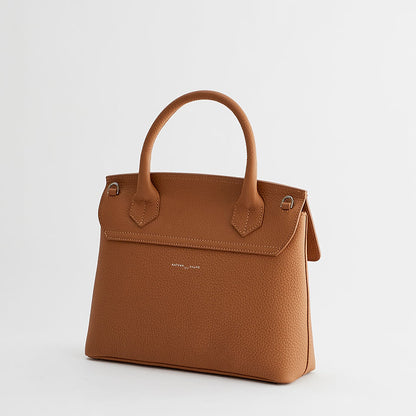Nathan-Baume Handbag - Clarita in Setter (Dark Cognac)