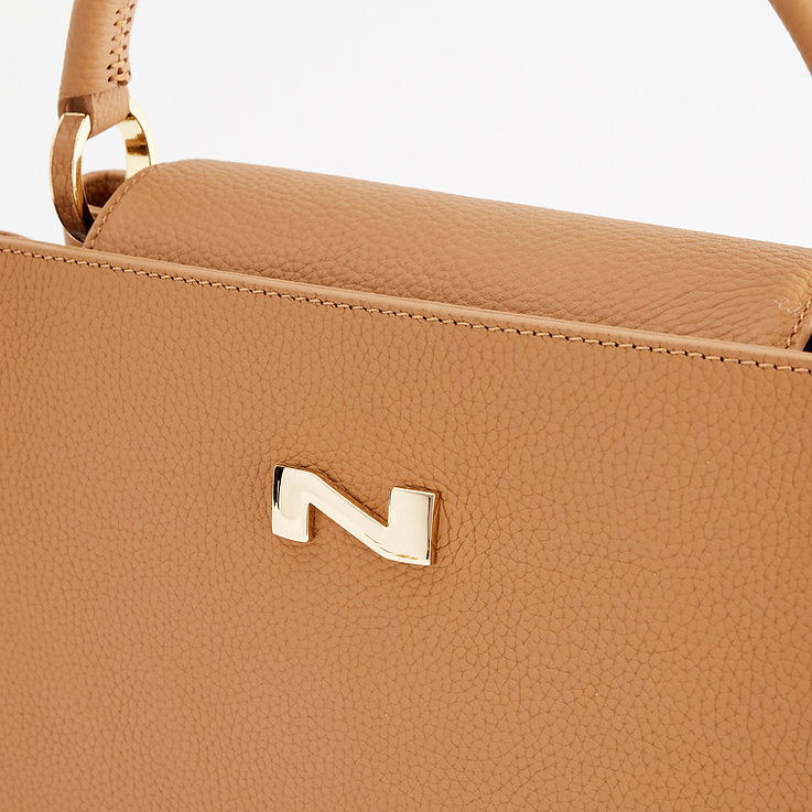 Nathan-Baume Handbag - Magnolia in Cognac