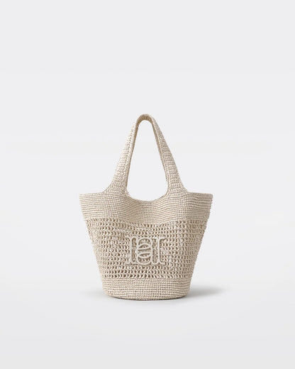 Palma Raffia Tote – Ivory