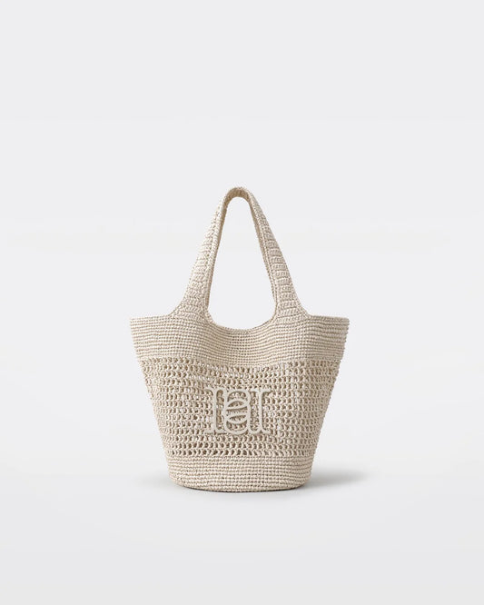 Palma Raffia Tote – Ivory