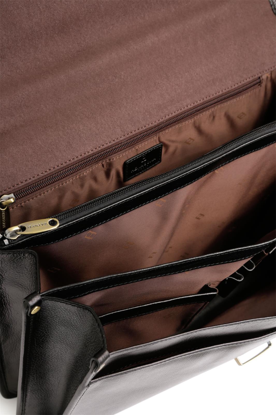 Business / Document Bag A4 – Full-Grain Leather - Black