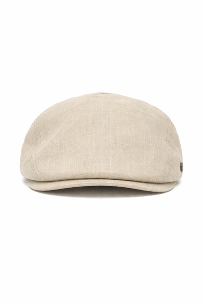 Linen Flat Cap – Handmade in Italy - Beige