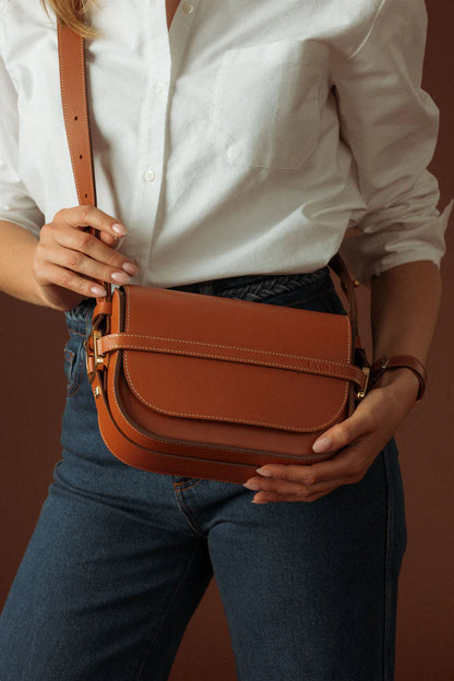 Sara - Crossbody Tas - Noisette (Hazelnoot)