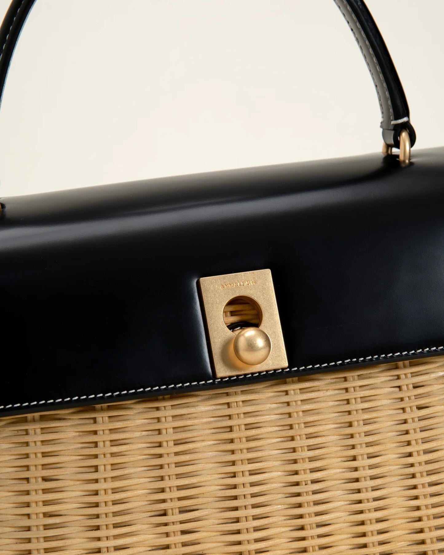 Marie 28 Haute Rattan – Zwart in Box Calf