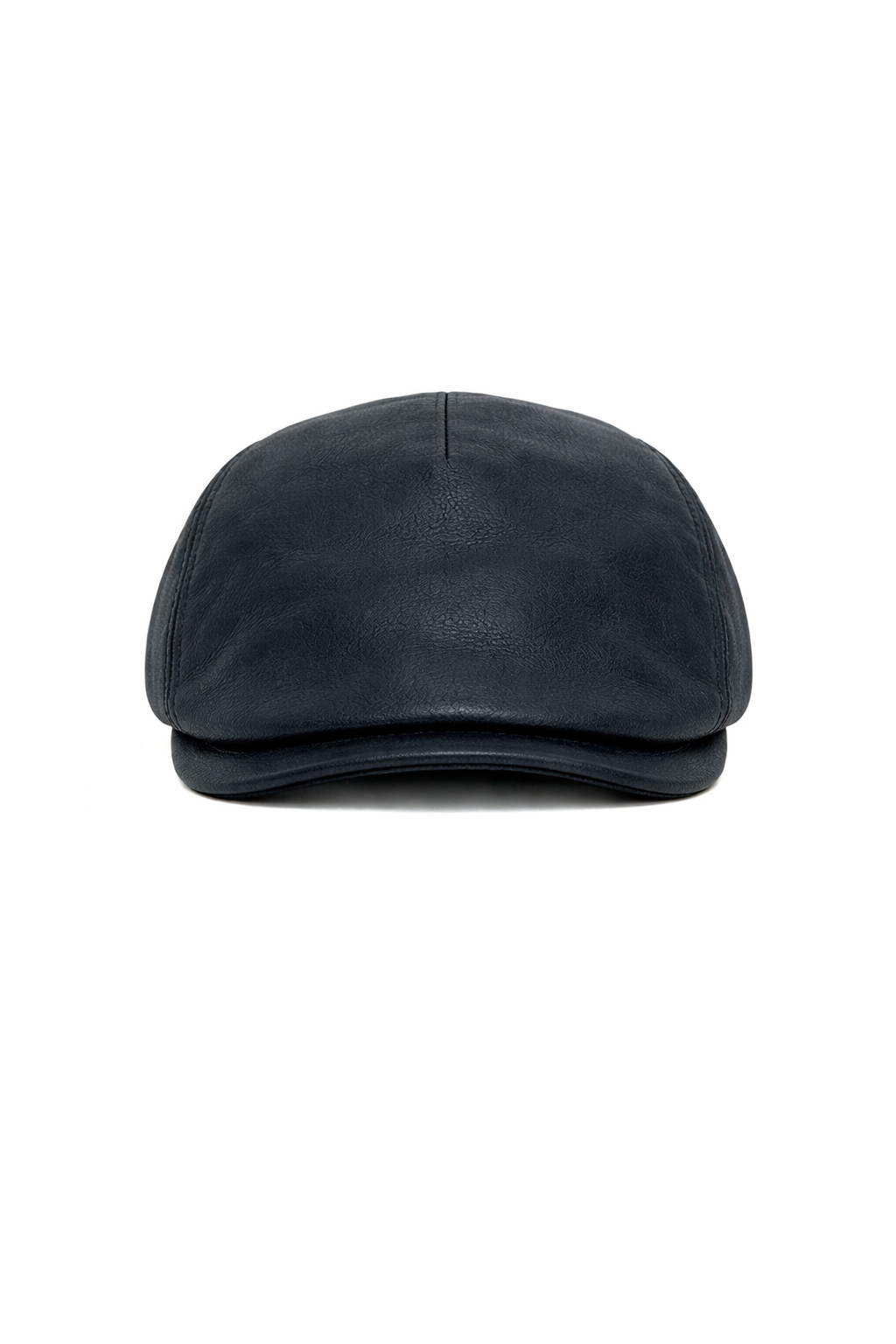 Leather Flat Cap – Handmade in Italy - Black