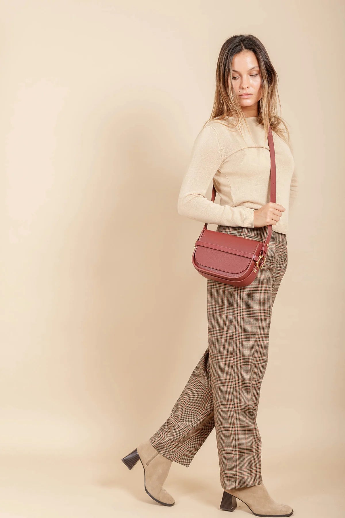 Sara - Carmin - Crossbody Tas