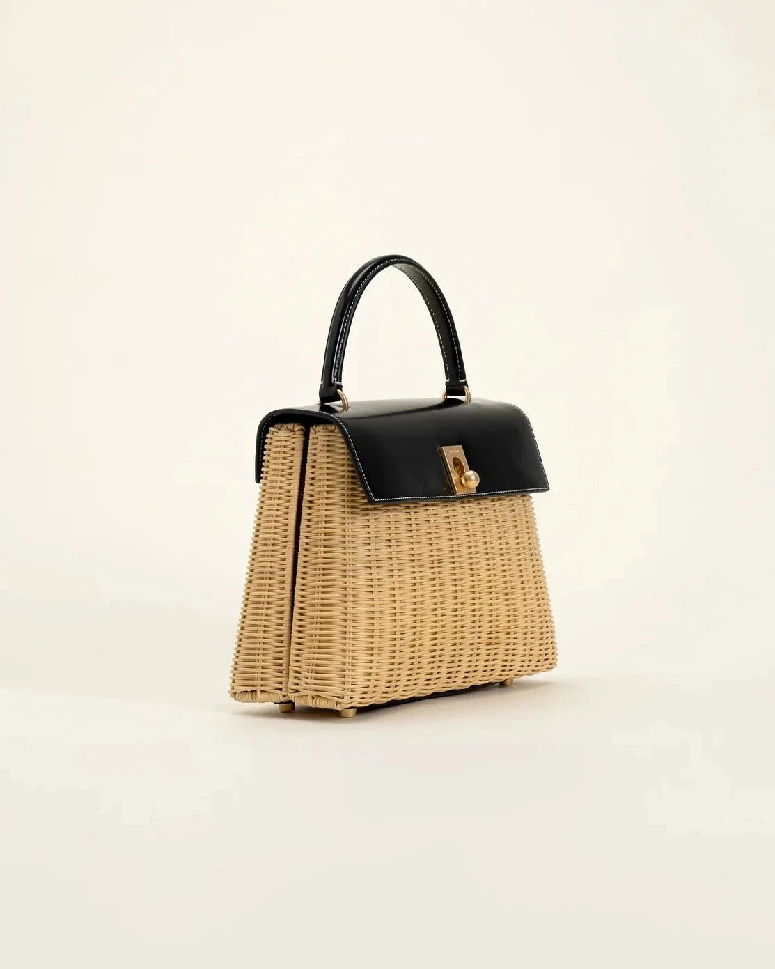 Marie 28 Haute Rattan – Zwart in Box Calf