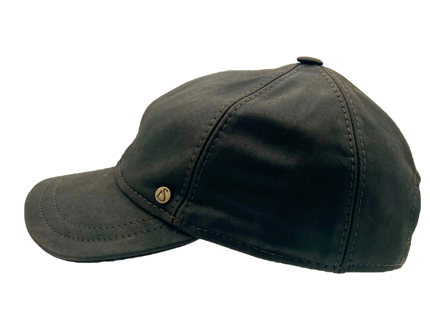 Lederen Baseball Cap – Handmade in Italy - Zwart