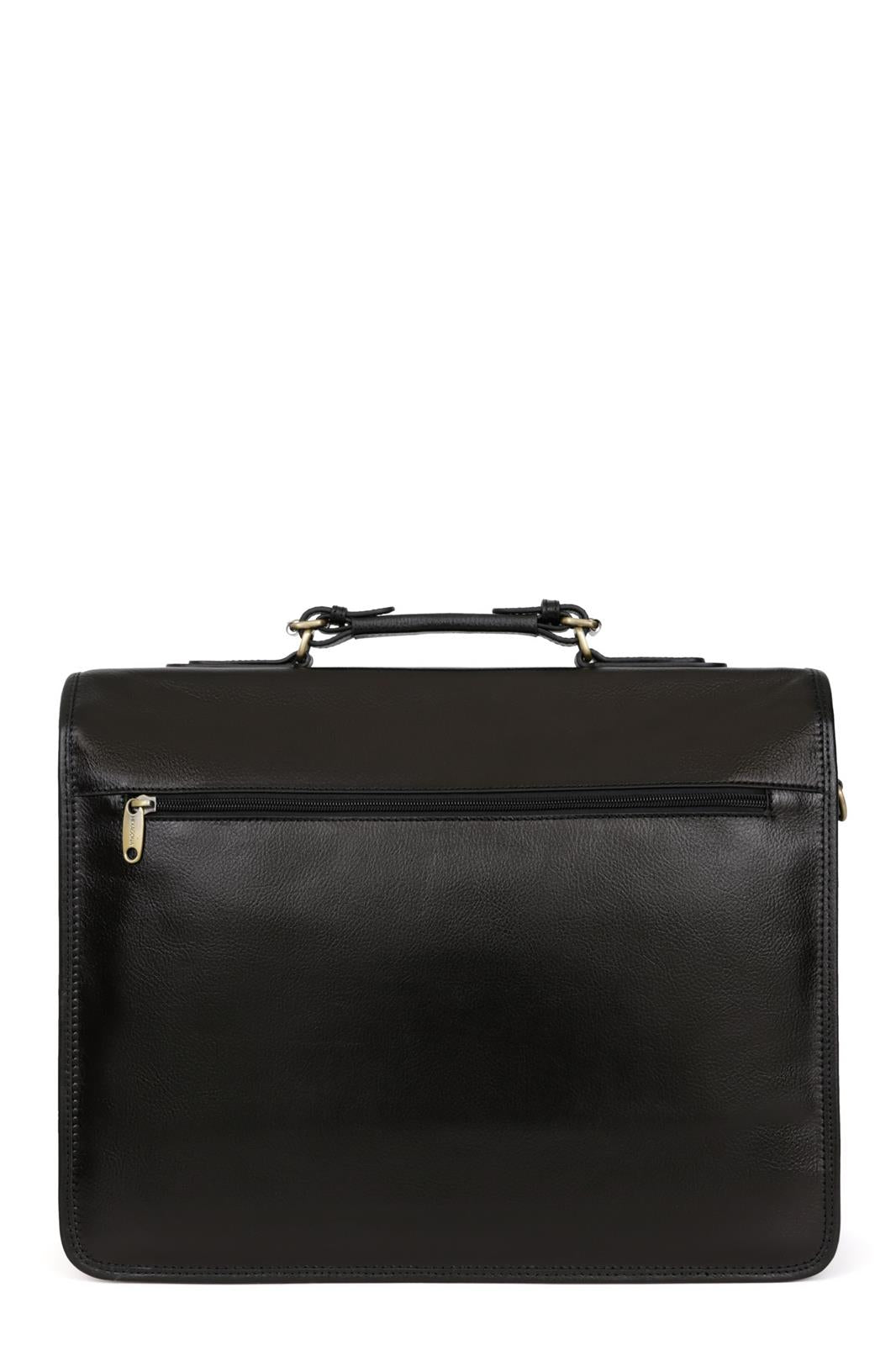 Business / Document Bag A4 – Full-Grain Leather - Black