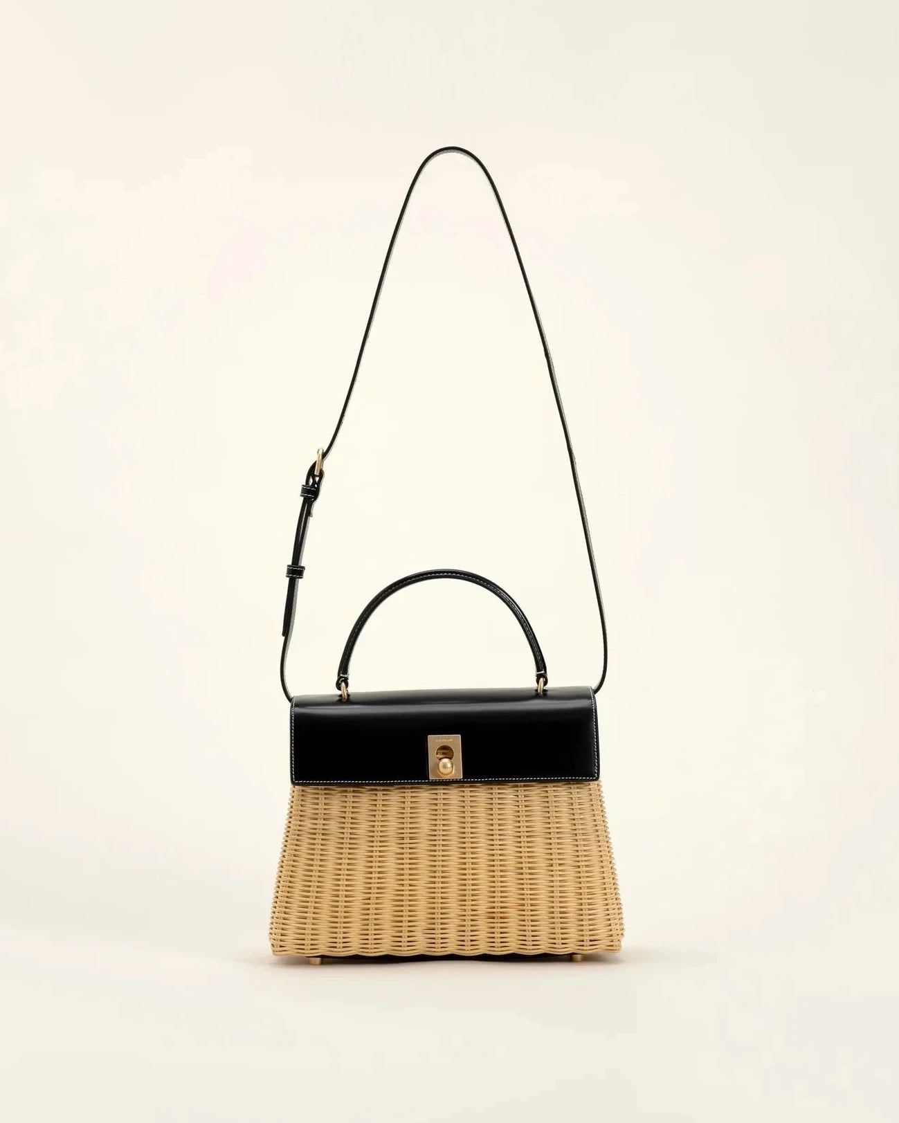 Marie 28 Haute Rattan – Zwart in Box Calf