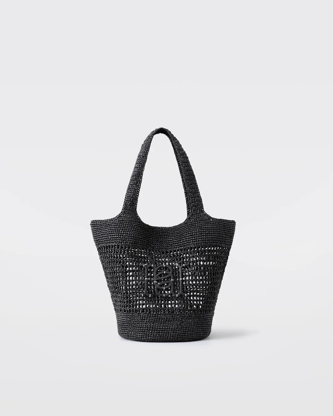 Palma Raffia Tote – Zwart