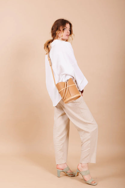 Laina- Sable (Zandkleur) - Bucket Tas