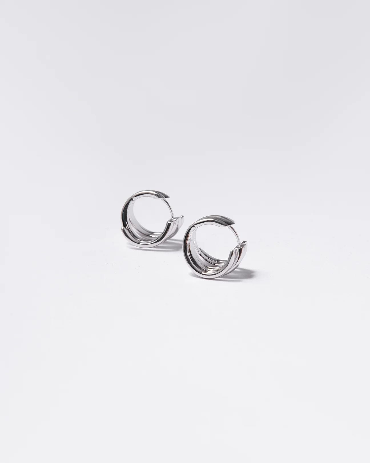 Vein Oorbellen wit goude-geplateerd