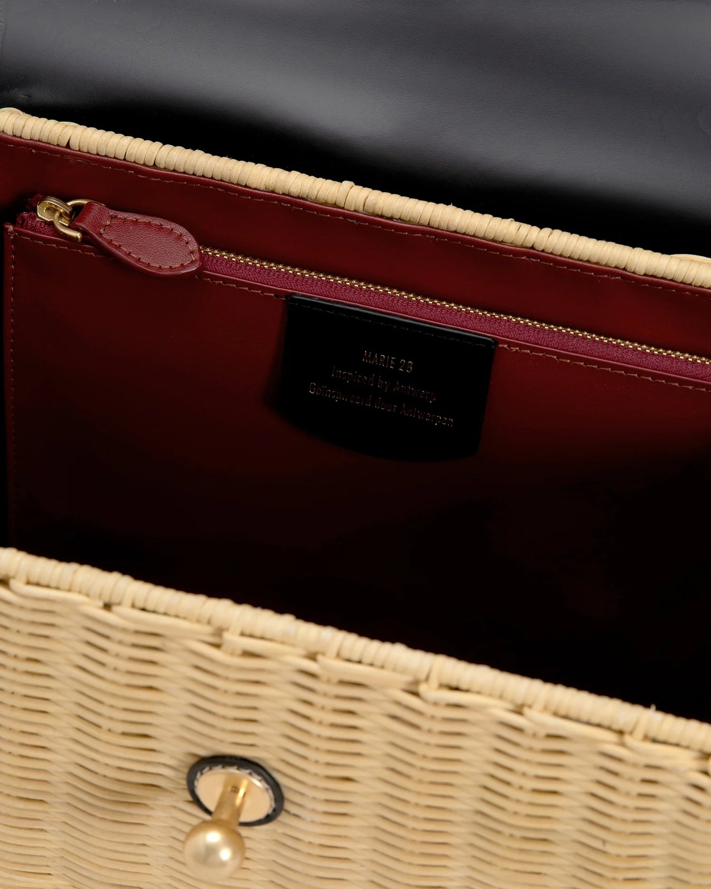 Marie 28 Haute Rattan – Zwart in Box Calf