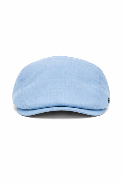 Linen Flat Cap – Handmade in Italy - Blue