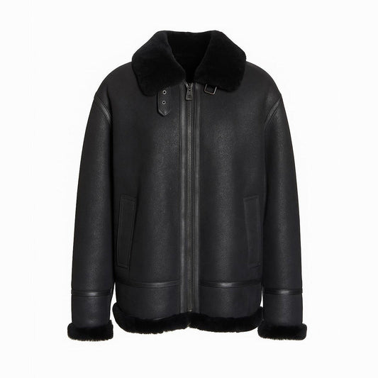 Mouton Shearling - Bombardier in Zwart