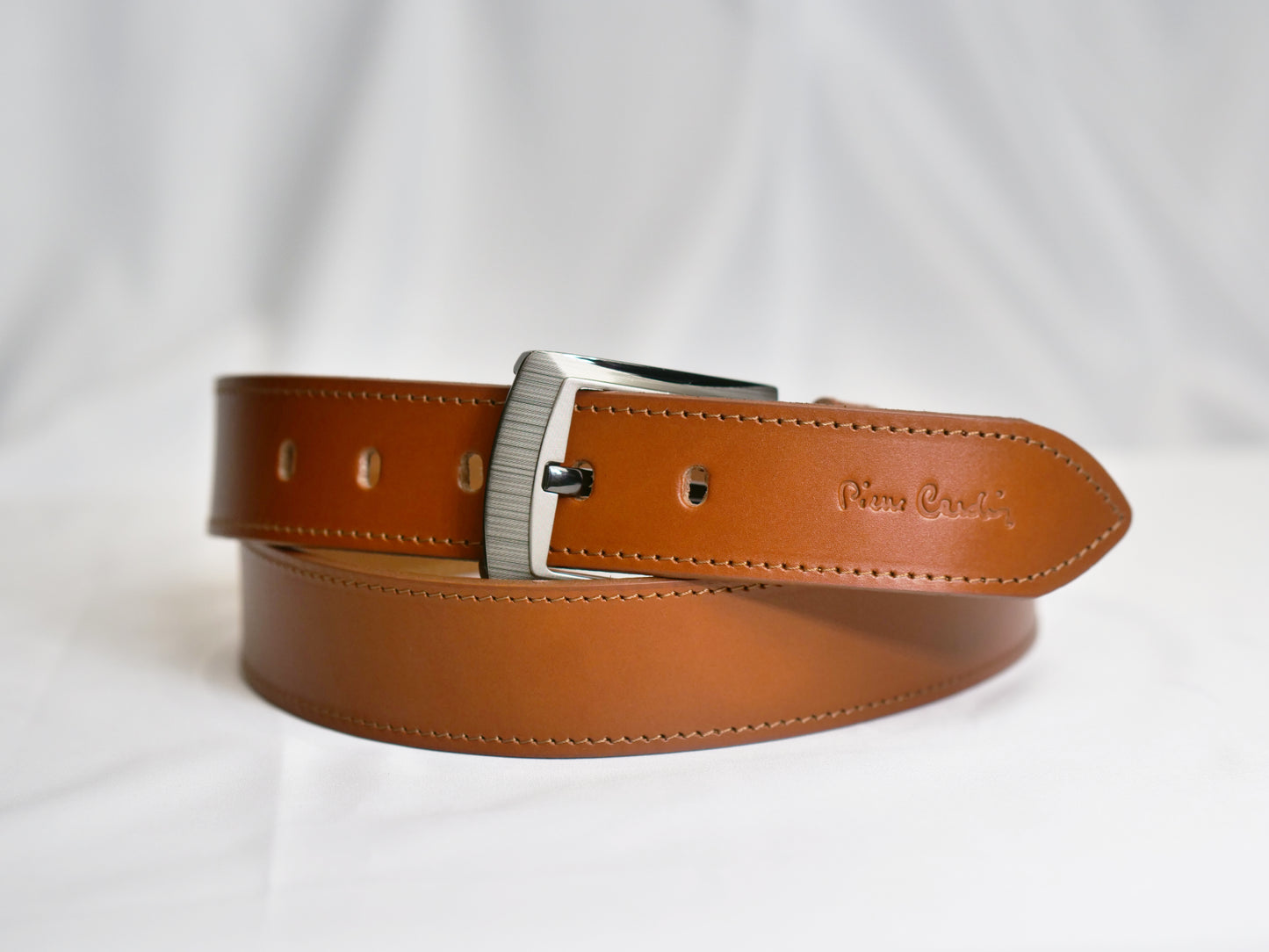 Italiaans Leren Sportriem 4cm Cognac