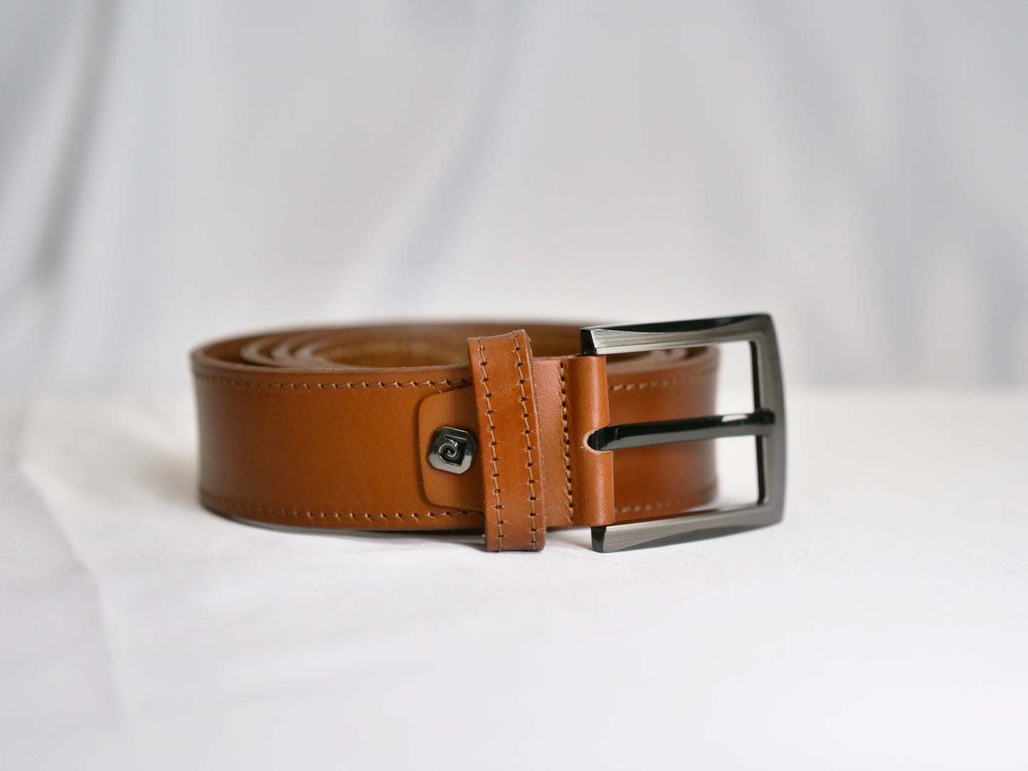 Italiaans Leren Sportriem 4cm Cognac