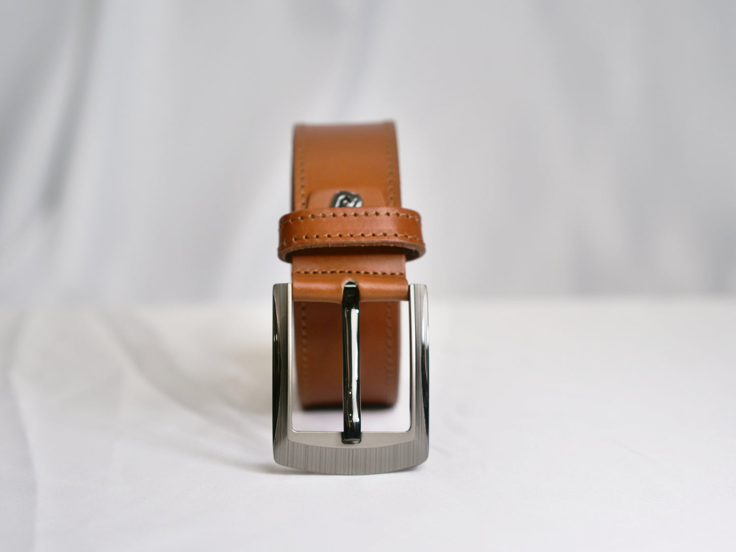 Italiaans Leren Sportriem 4cm Cognac
