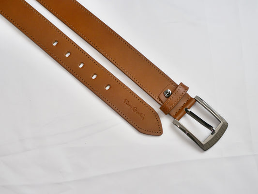 Italiaans Leren Sportriem 4cm Cognac