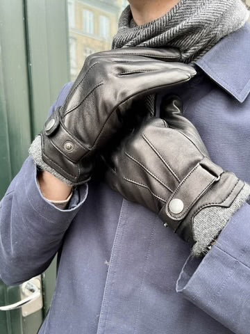 Lamb Leather Gloves Black